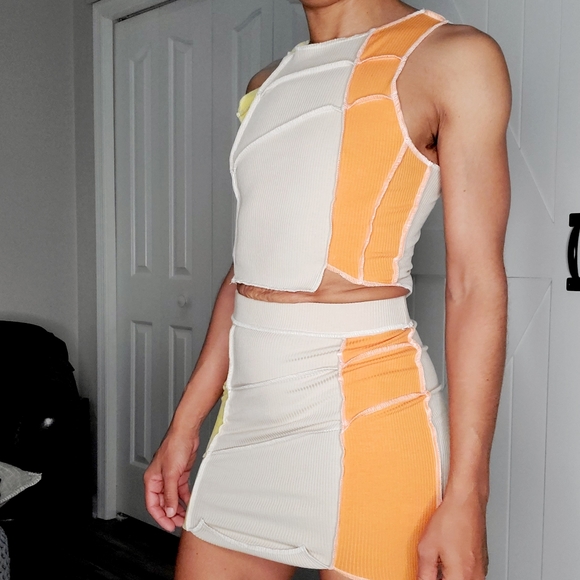 Fashion Nova Live a Little Mini Skirt Set Yellow - Picture 4 of 9